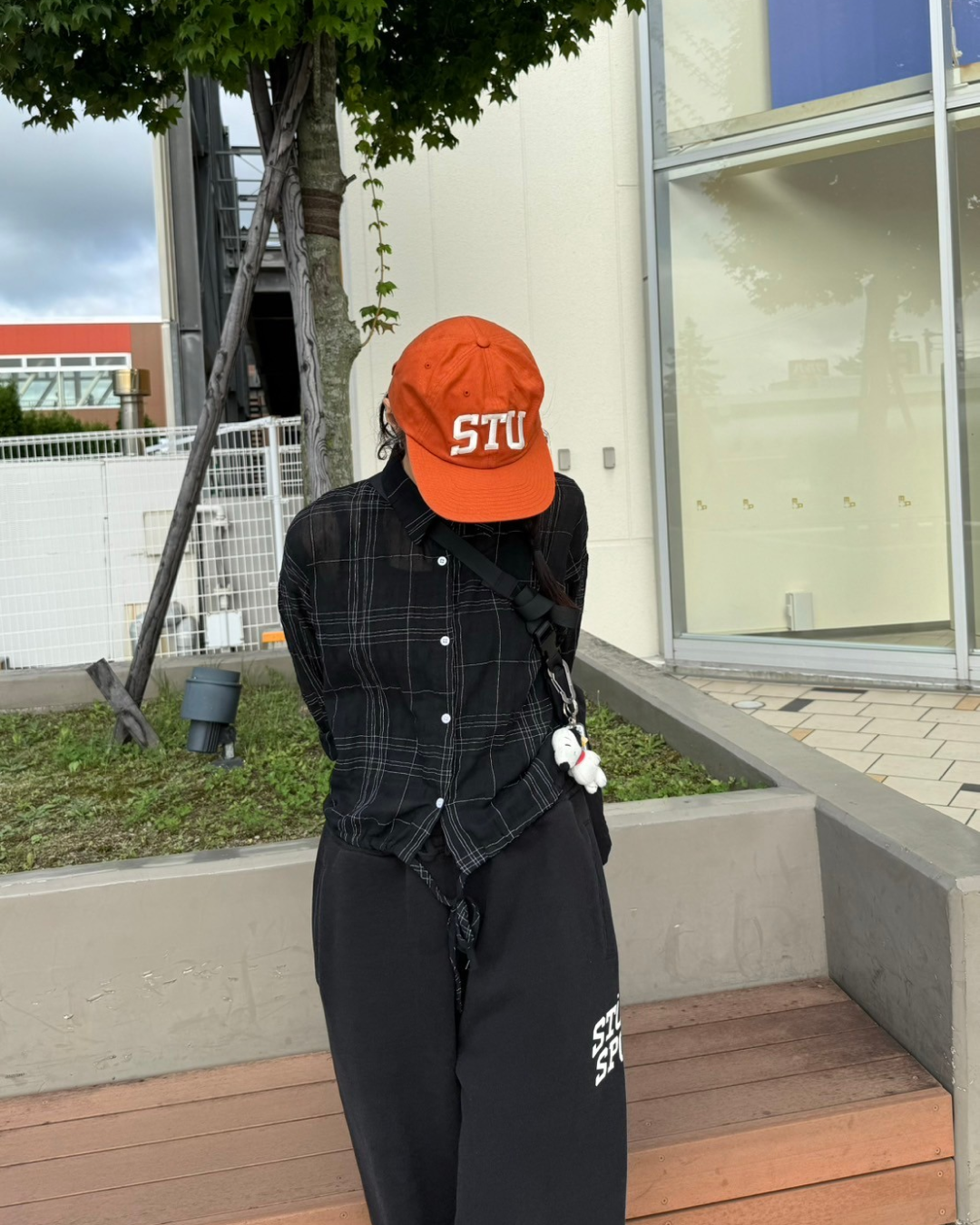 チェック柄シアーシャツ SM0051