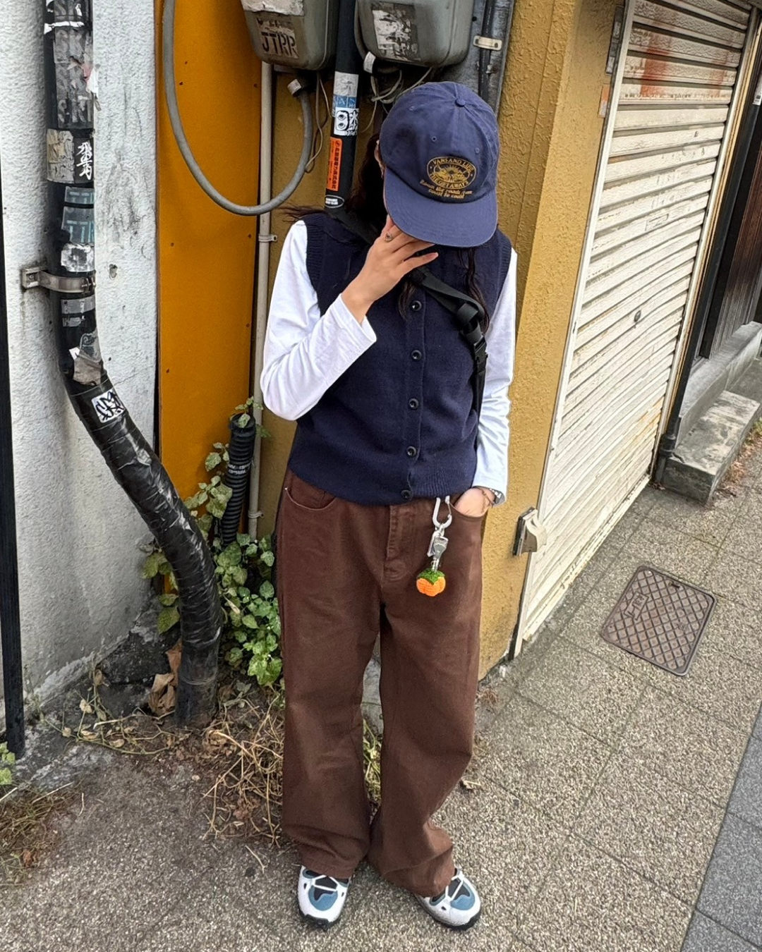 ストレートルーズブラウンパンツ SM0074