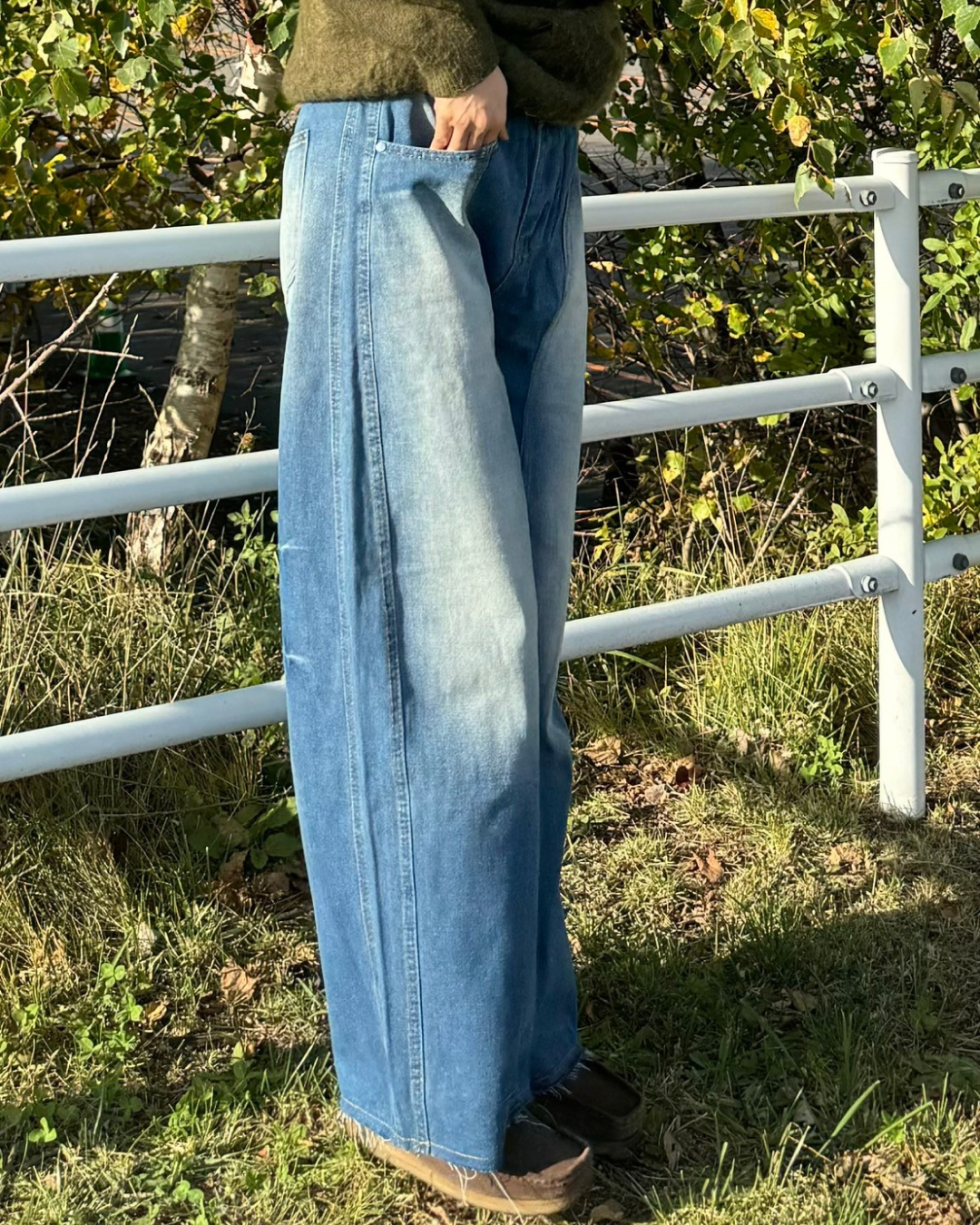 ワイドバギーデニムパンツ SM0079