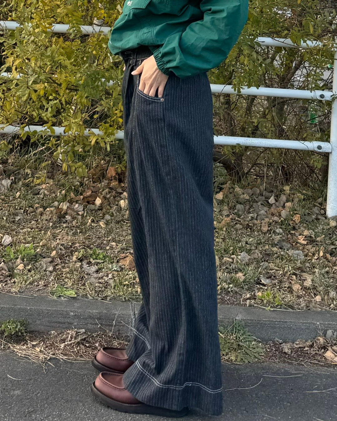 ストライプフレアレングスパンツ SM0111