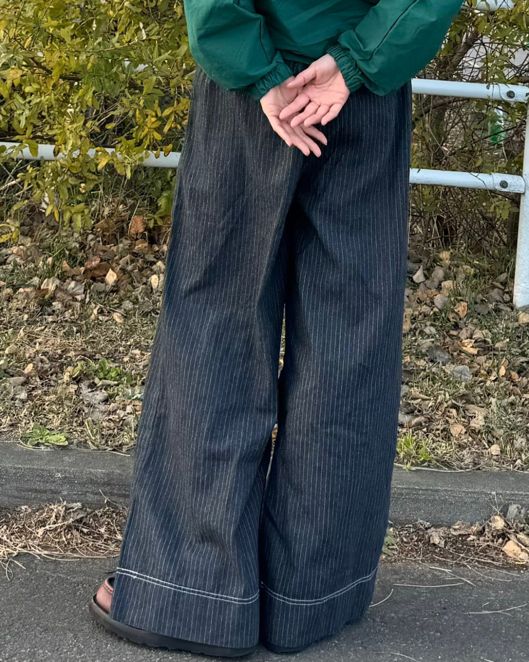 ストライプフレアレングスパンツ SM0111