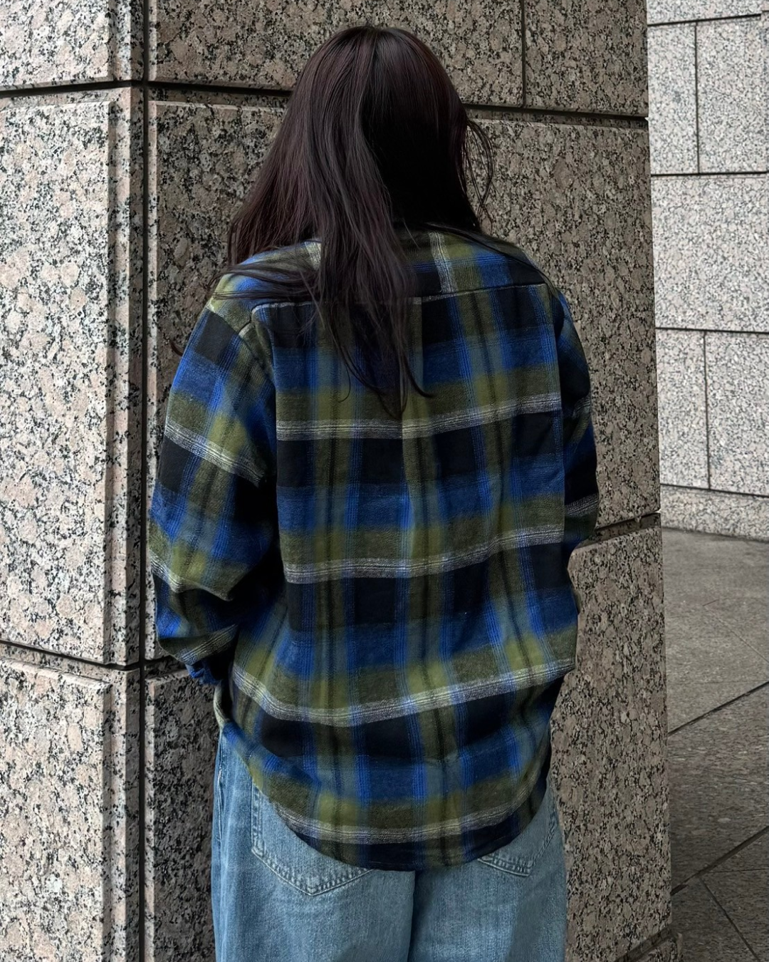 グリーンチェックシャツ SM0186