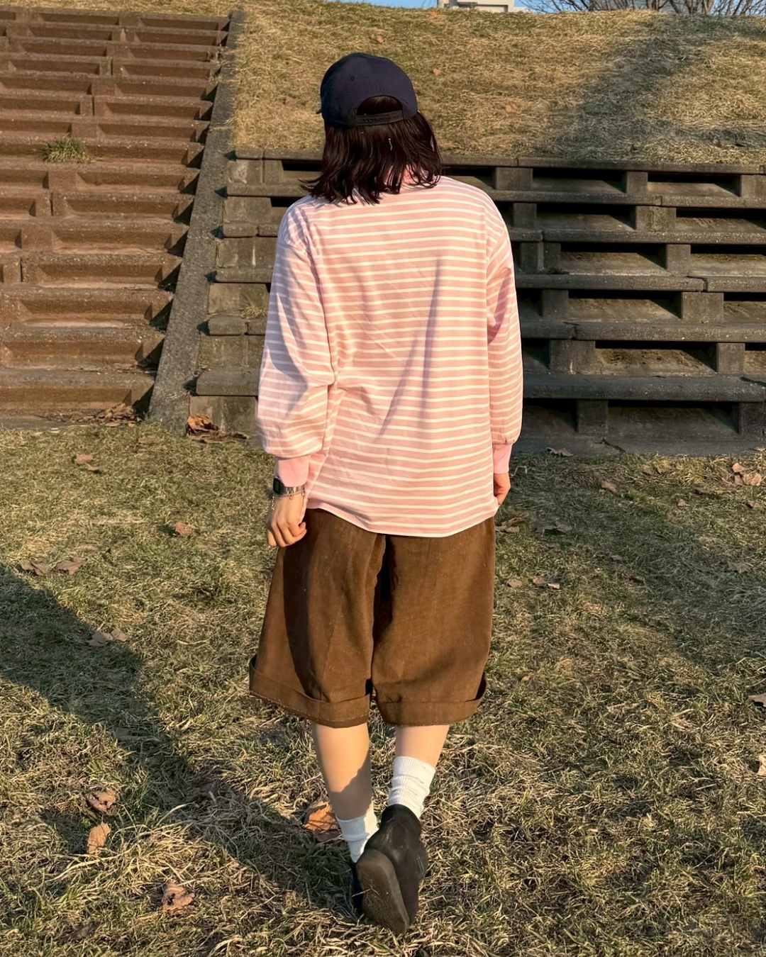 ピンクボーダーポロシャツ SM0226