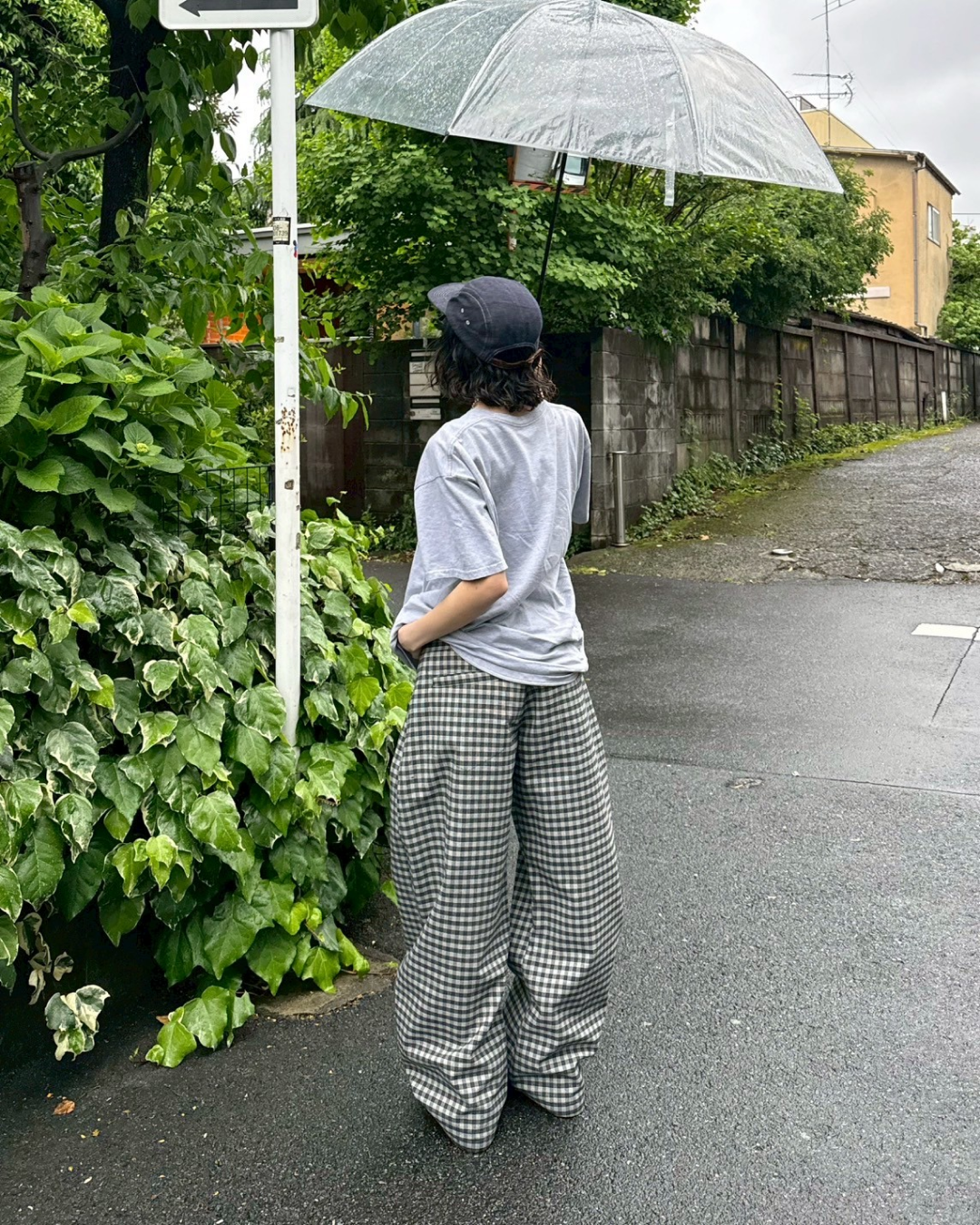 フロントポケットチェックパンツ KM1017