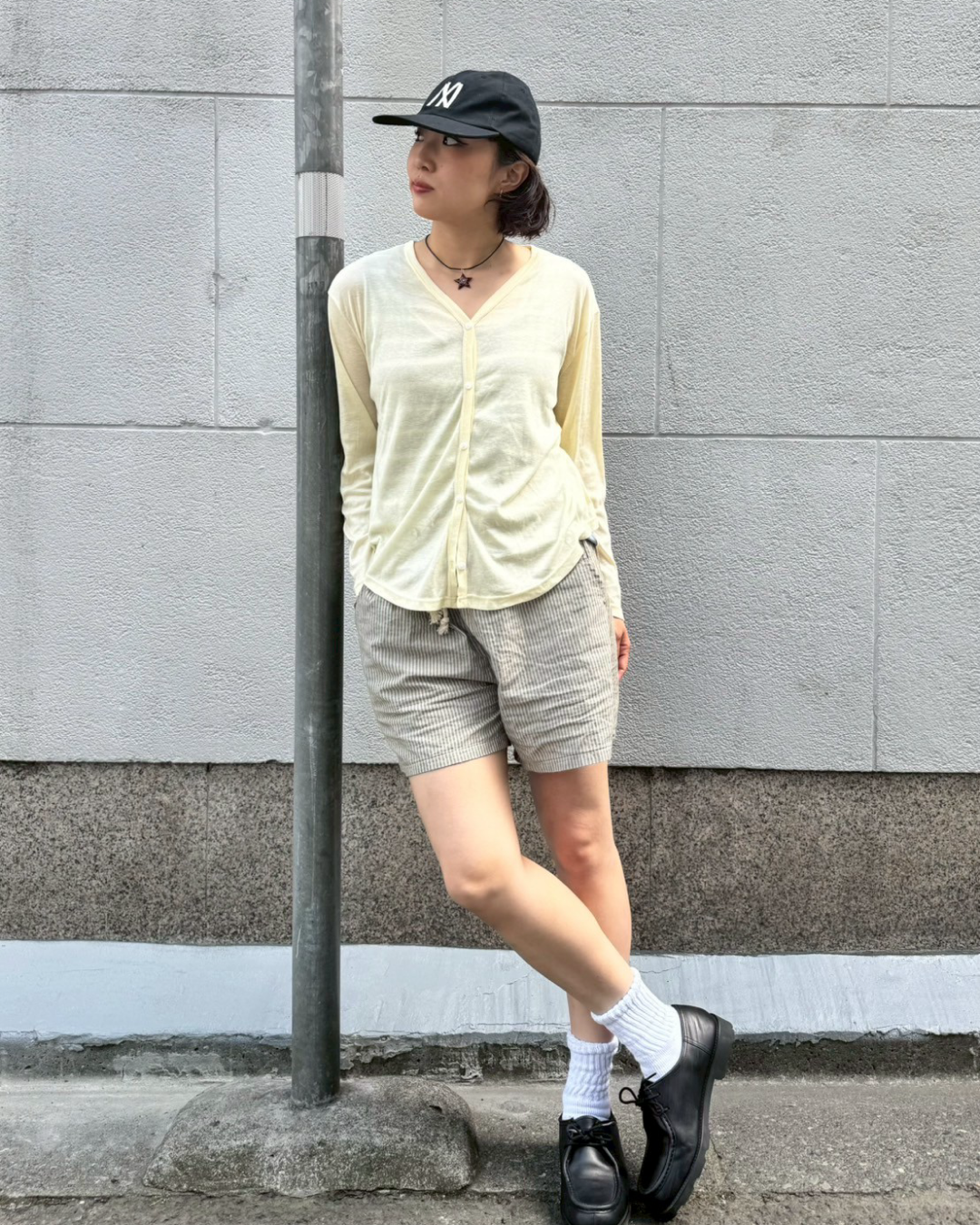 コットンストライプショートパンツ SM1048
