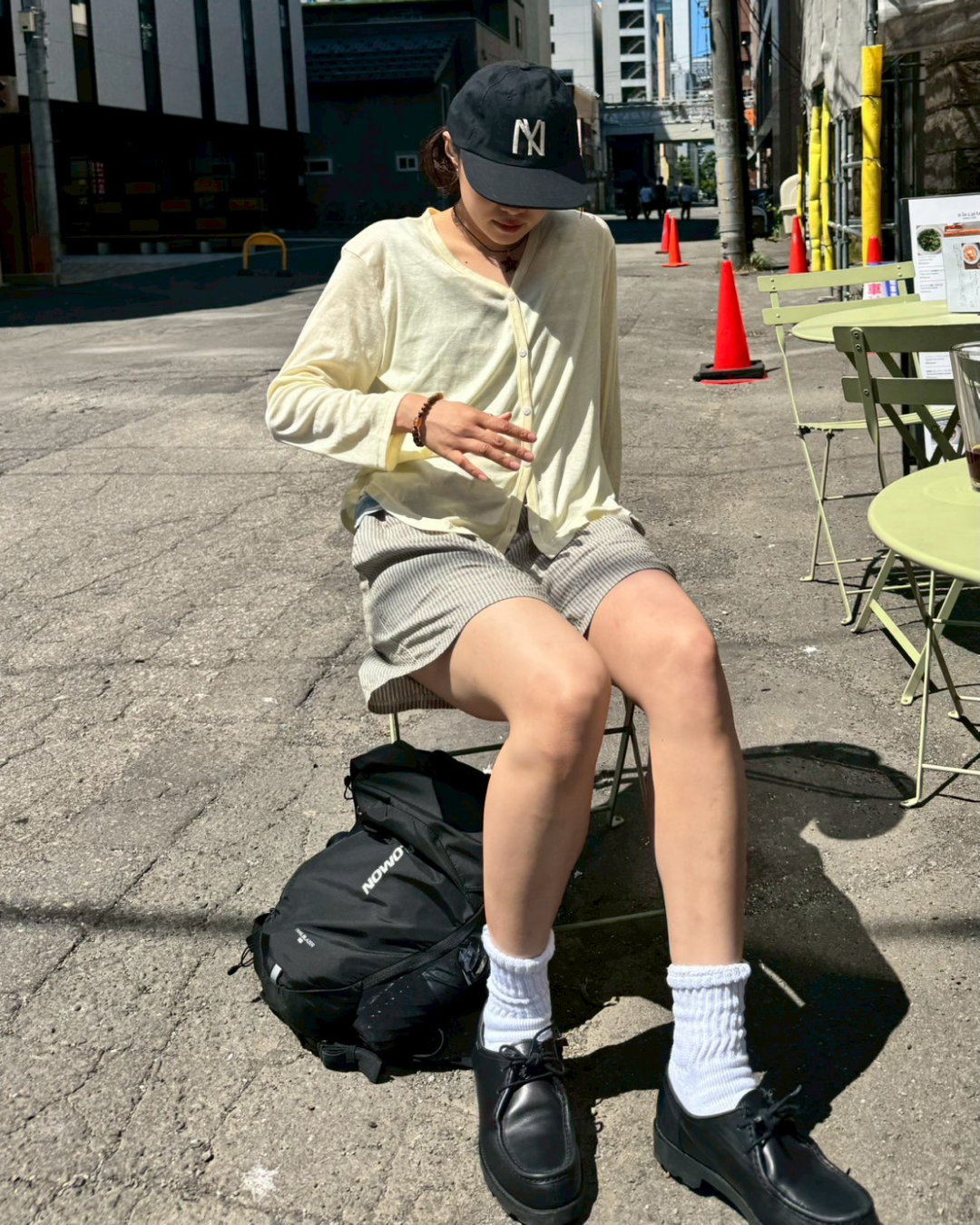 コットンストライプショートパンツ SM1048