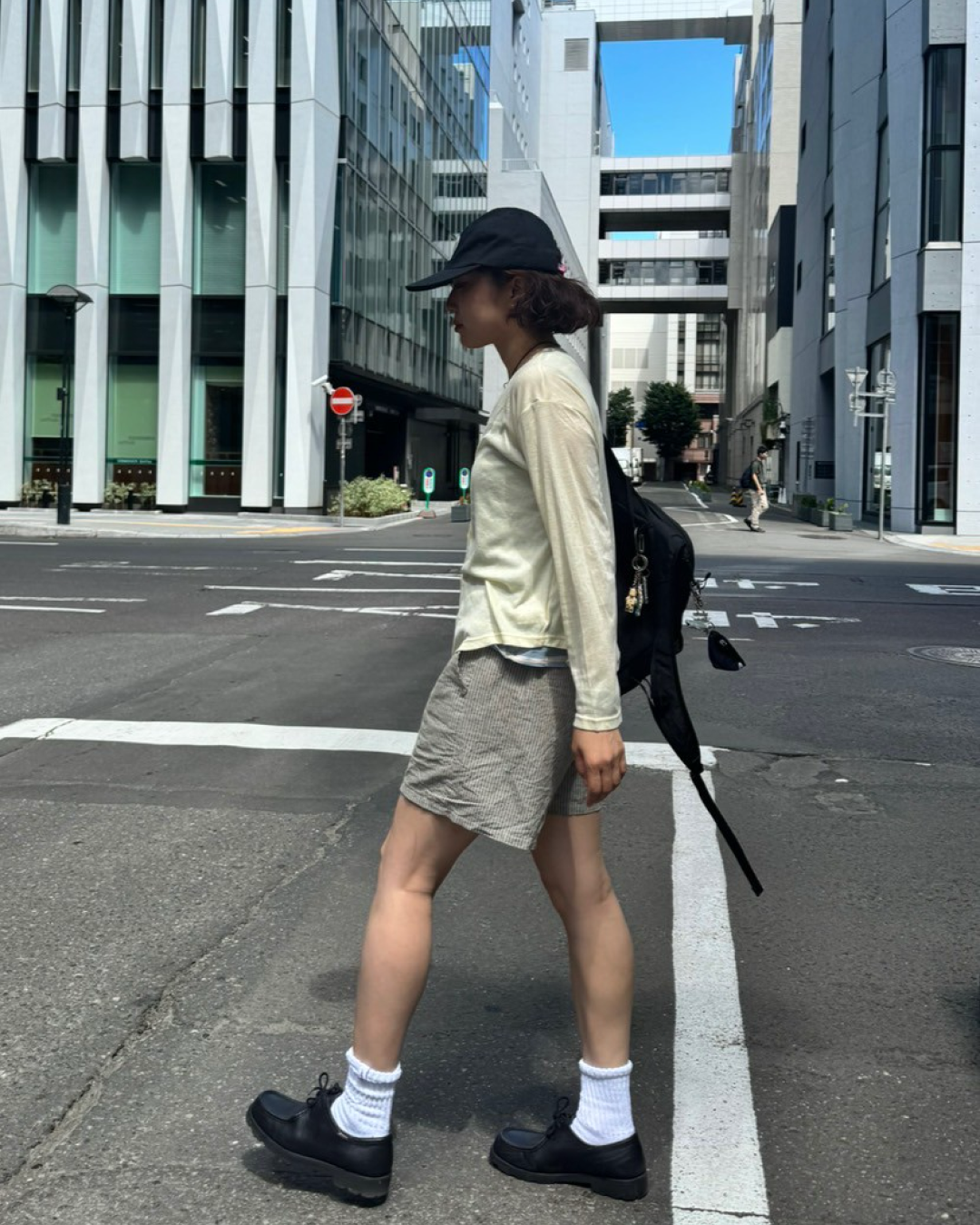コットンストライプショートパンツ SM1048