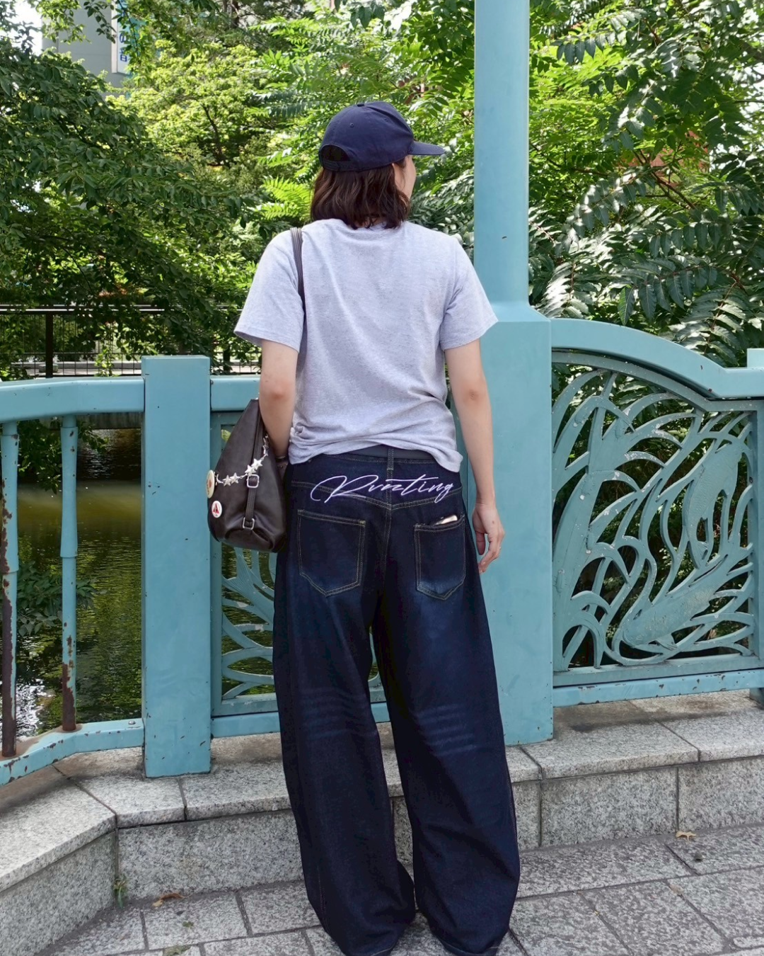 バックプリントデニムパンツ SM1105