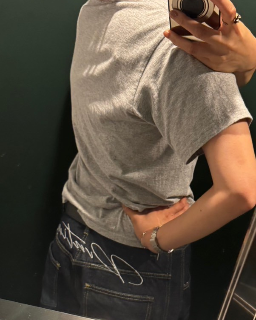 バックプリントデニムパンツ SM1105