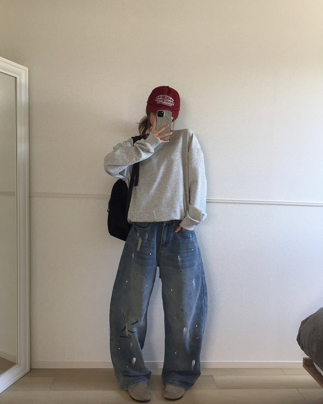 ペンキ加工バルーンウォッシュデニムパンツ SO0065