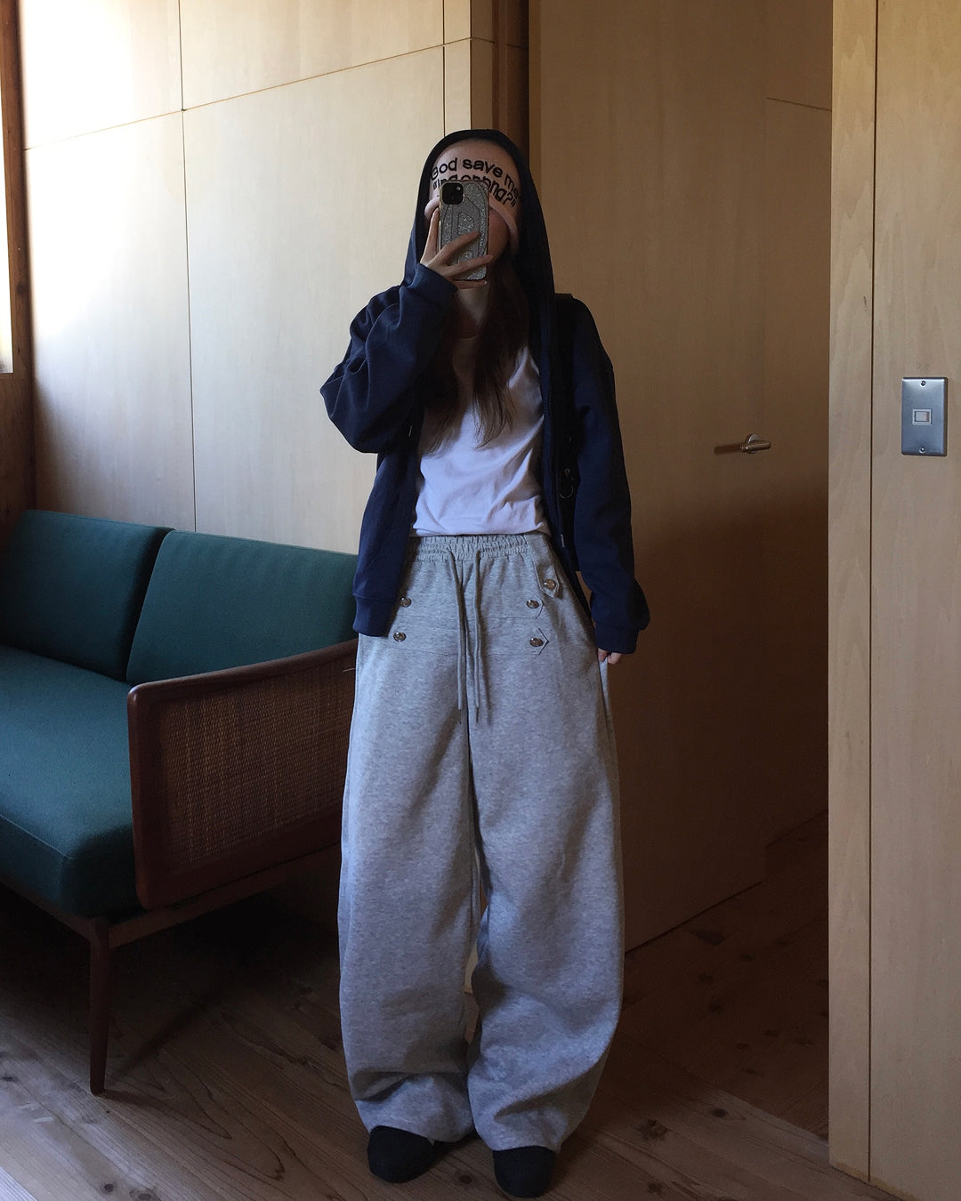 ナポレオンデザインスウェットワイドパンツ SO0095
