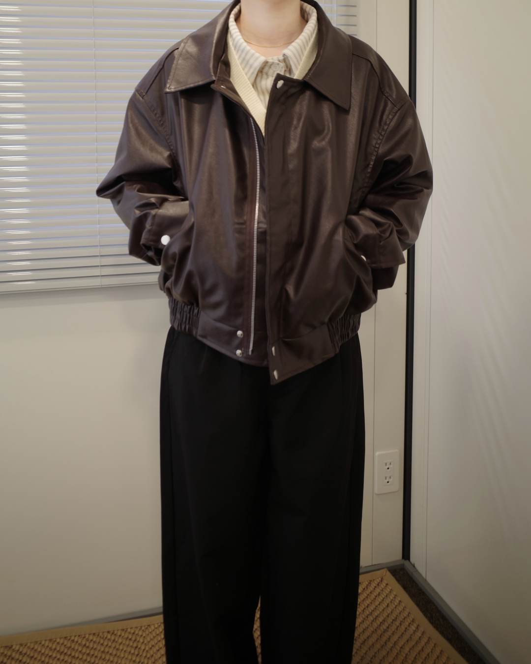 ブラウンジップブルゾン SR0105