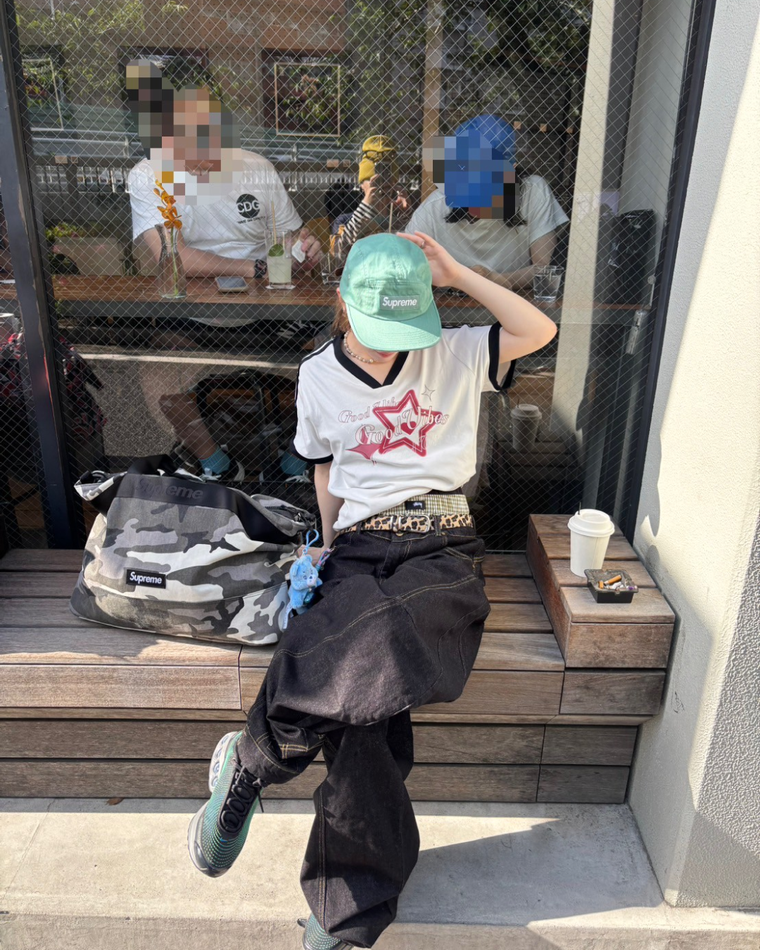 スターVネックリンガーTシャツ SW1018