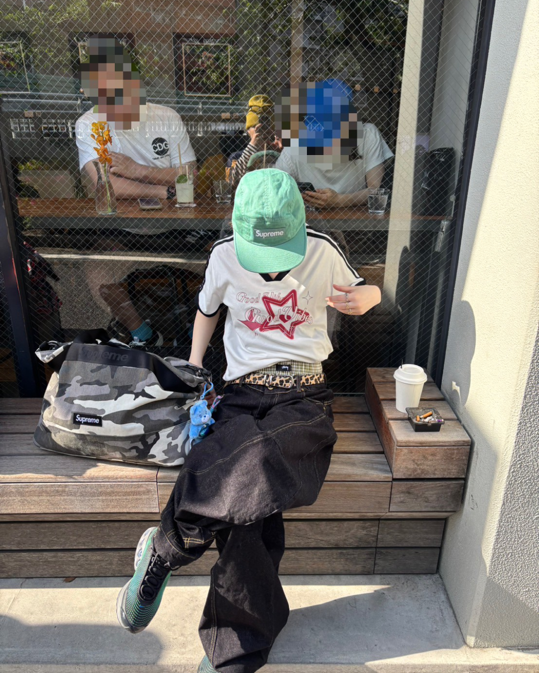 スターVネックリンガーTシャツ SW1018