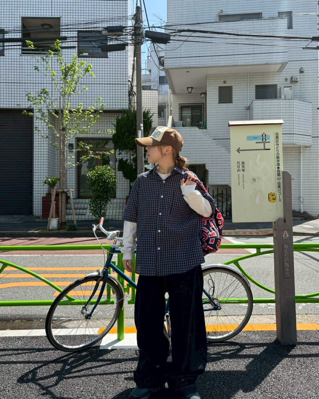 レトロチェックベーシックシャツ SW1019