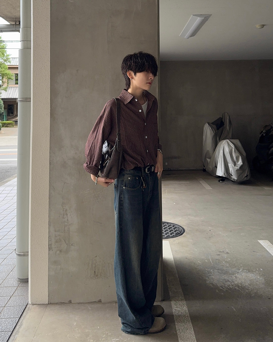 グリッドチェックシャツ SY0165