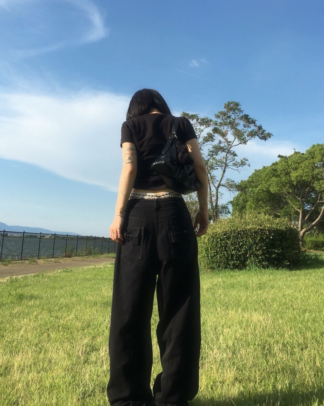 ボーダーパフスリーブTシャツ SY1017