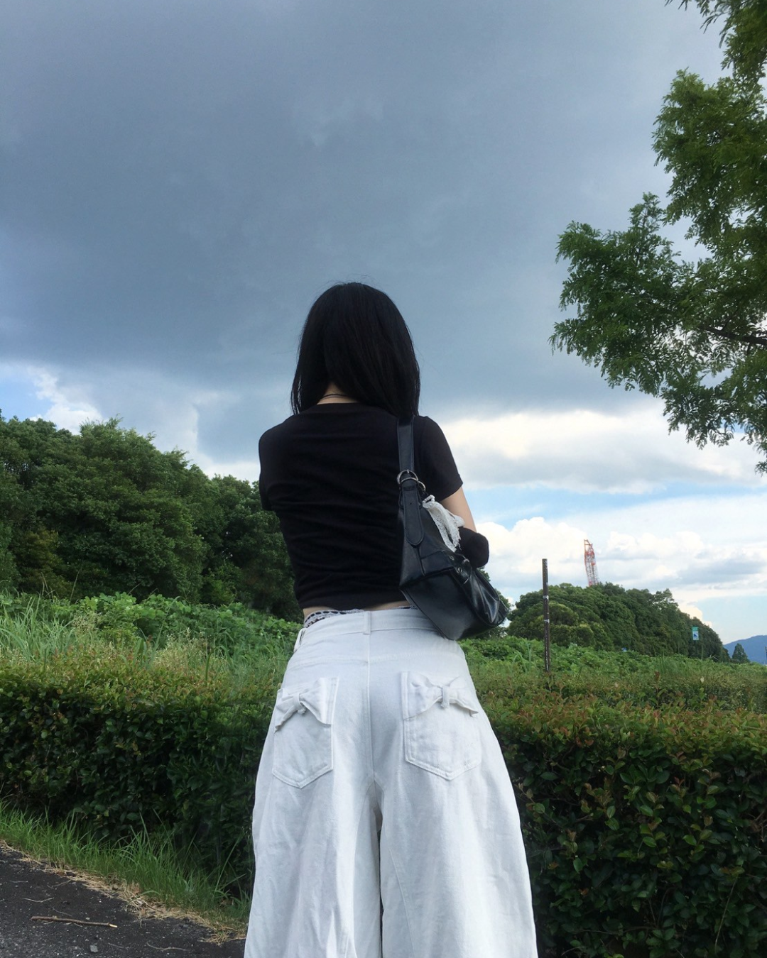 ボーダーパフスリーブTシャツ SY1017