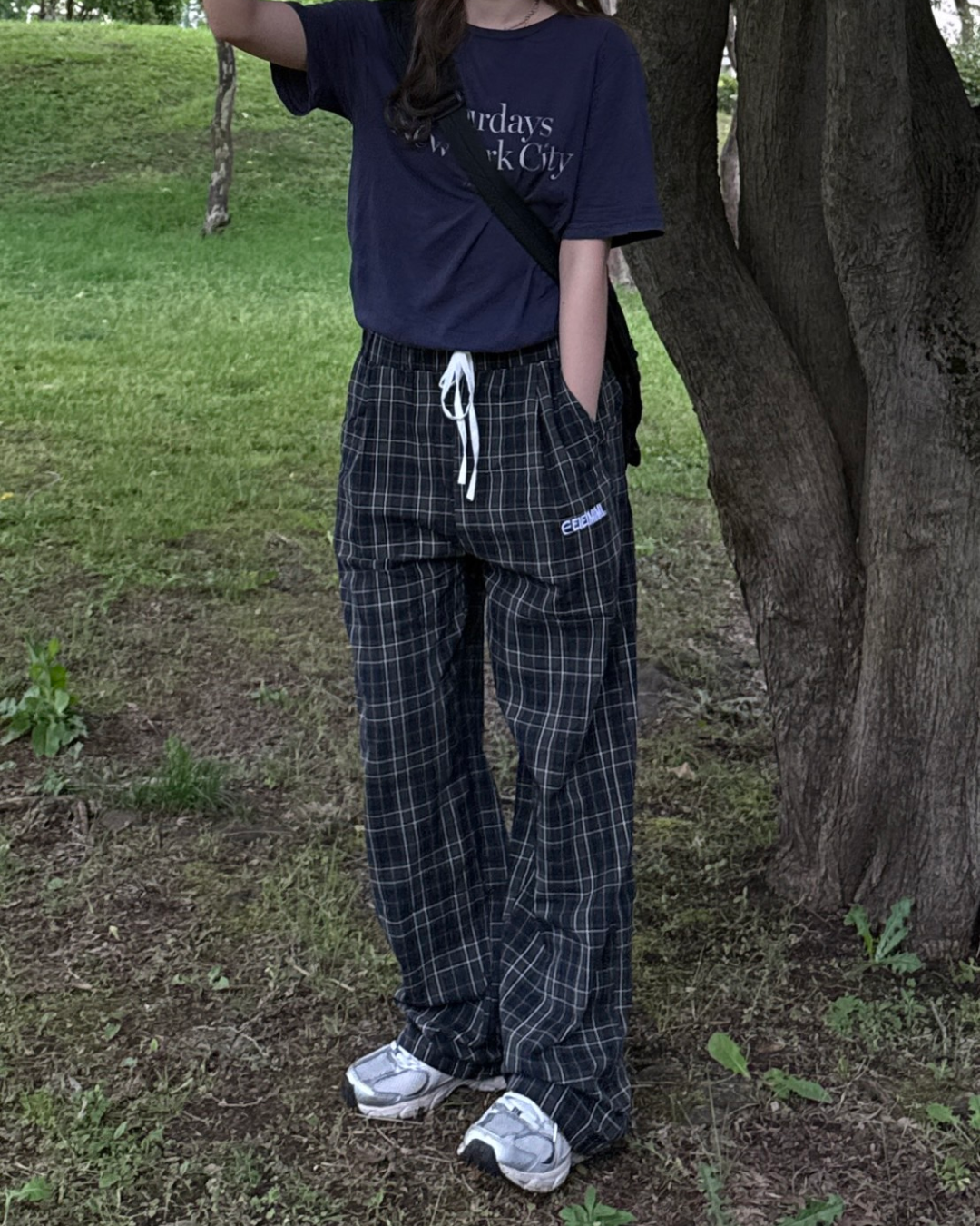 ストレートチェックパンツ TH0030