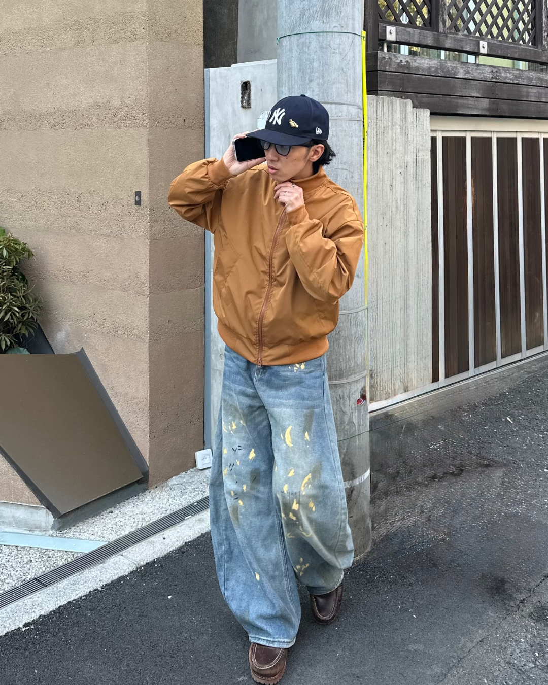 ペイントバルーンカーブデニムパンツ TK0001