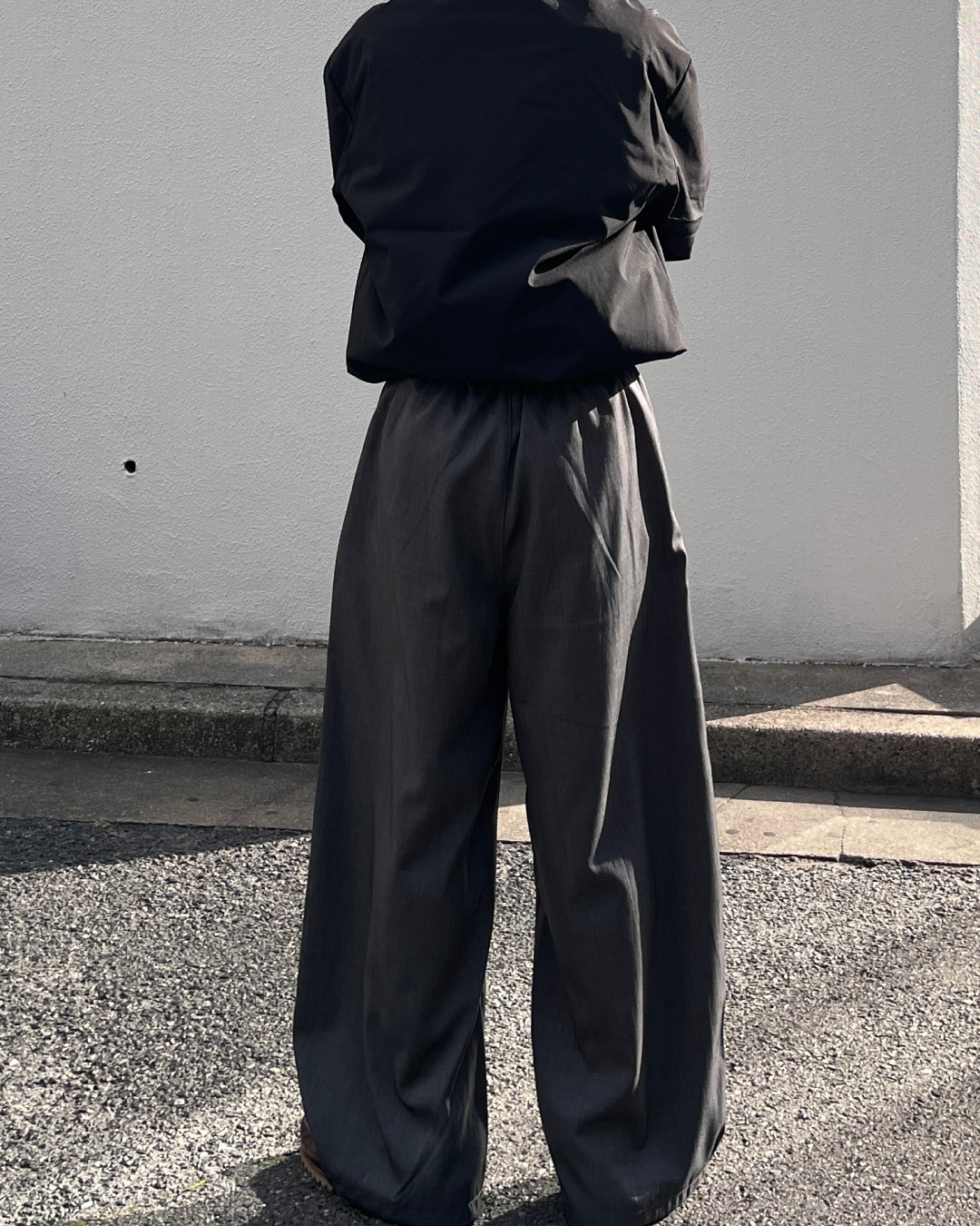 グレーワイドスラックス TK0015