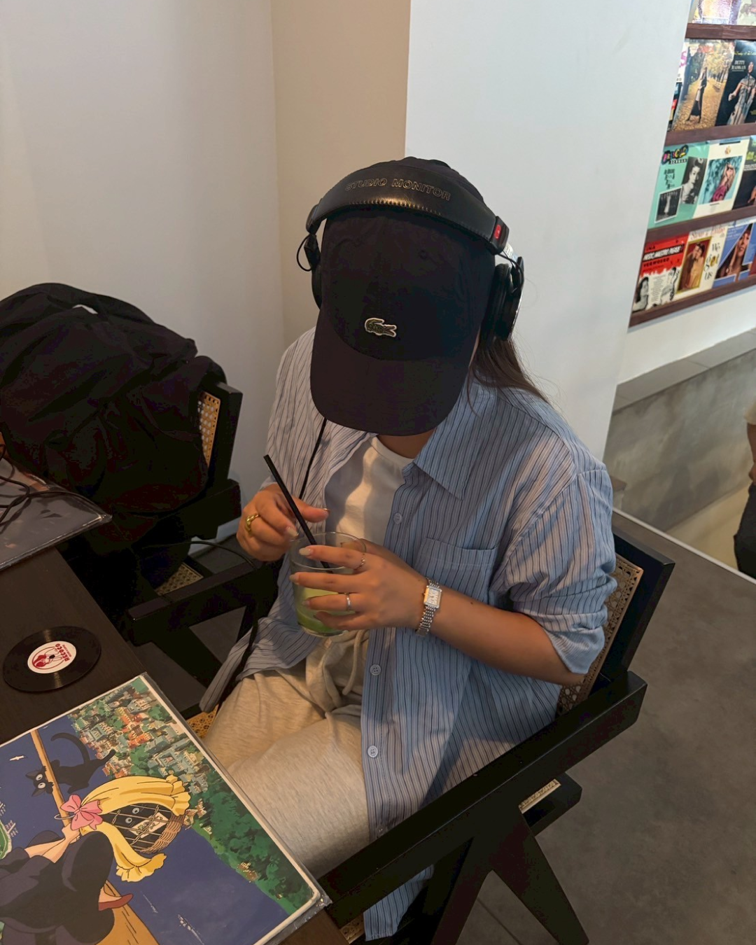 ストライプデザインドレープシャツ TM0002