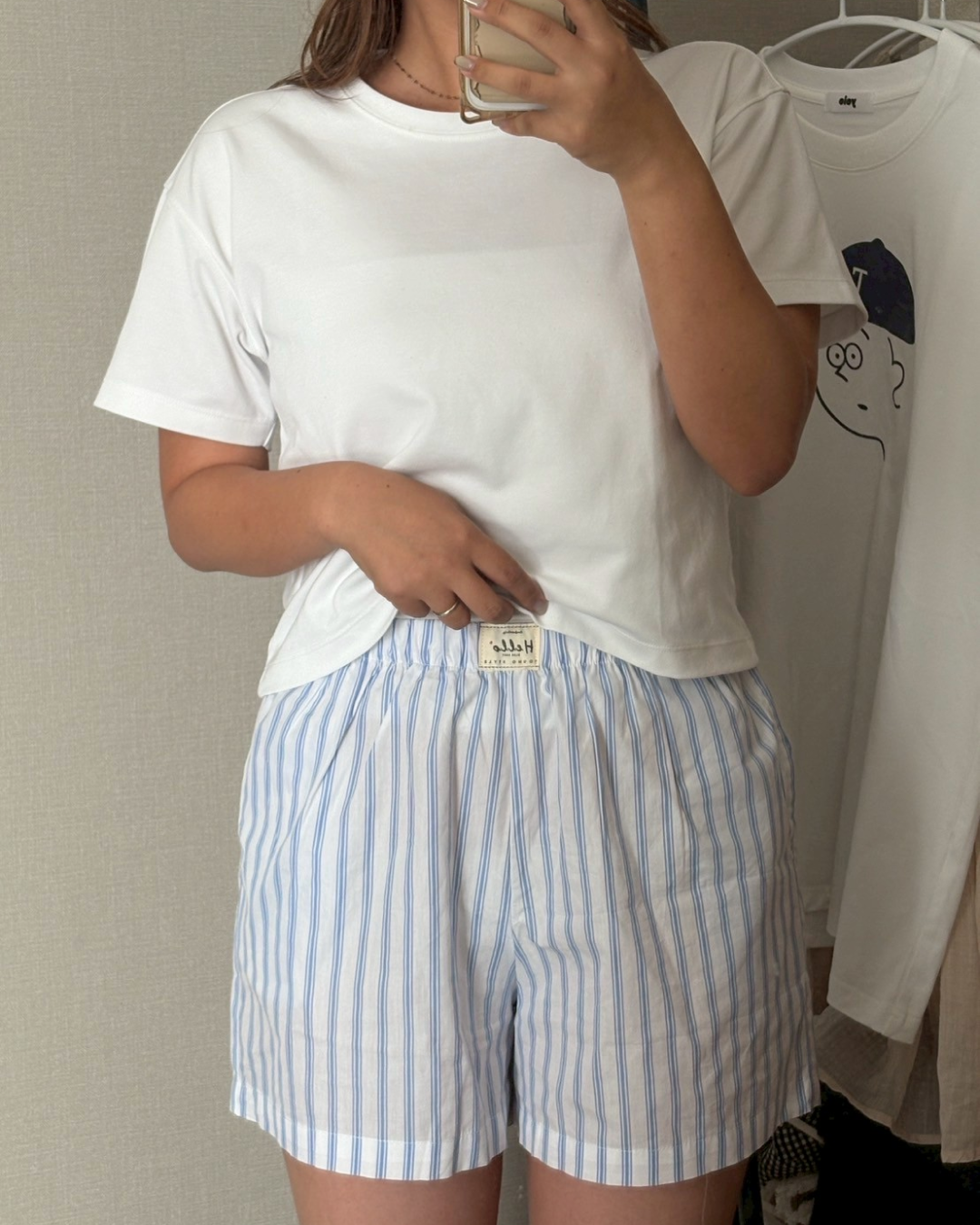 ブルーストライプショートパンツ TM0038