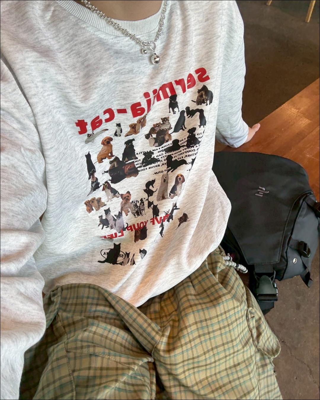 キャットギャザリングスウェットTシャツ TN0029