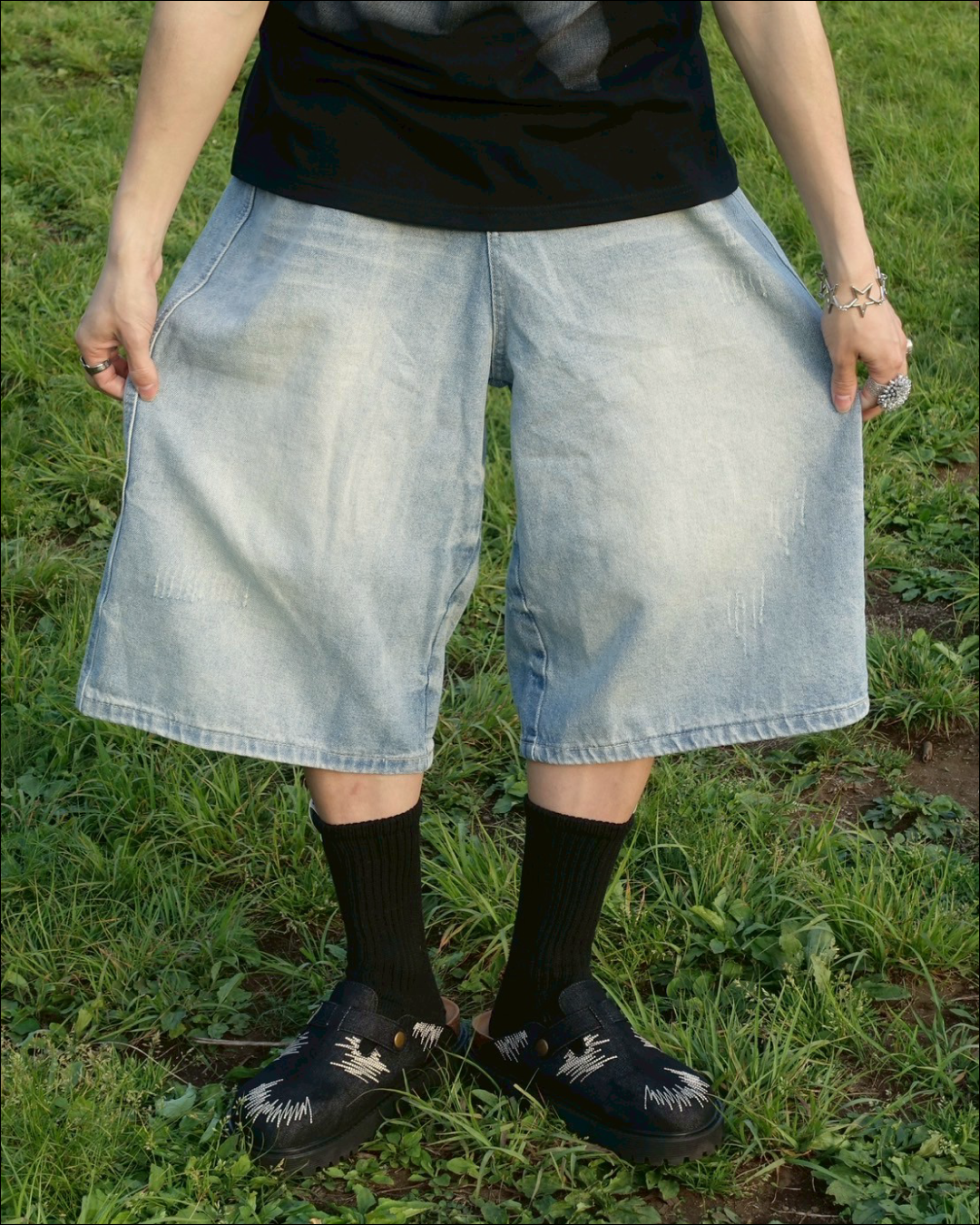 レトロ刺繍スリッポン TN0067