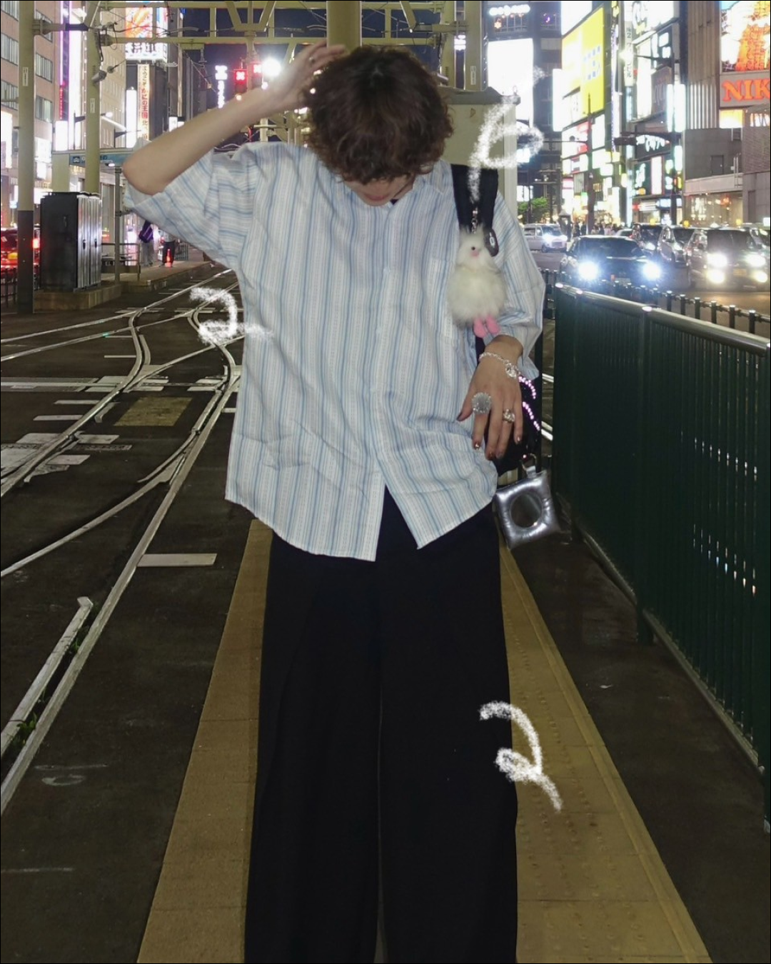 パッチオープンストレートパンツ TN0101