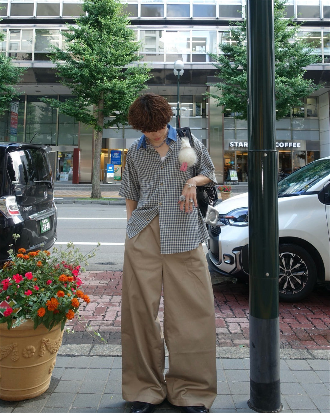 レトロカラーチェックシャツ TN0152