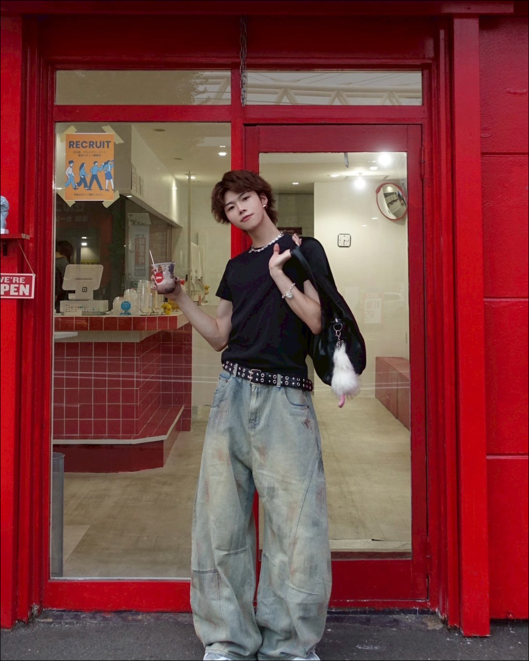 ウォッシュドペイントカーブデニム TN0182