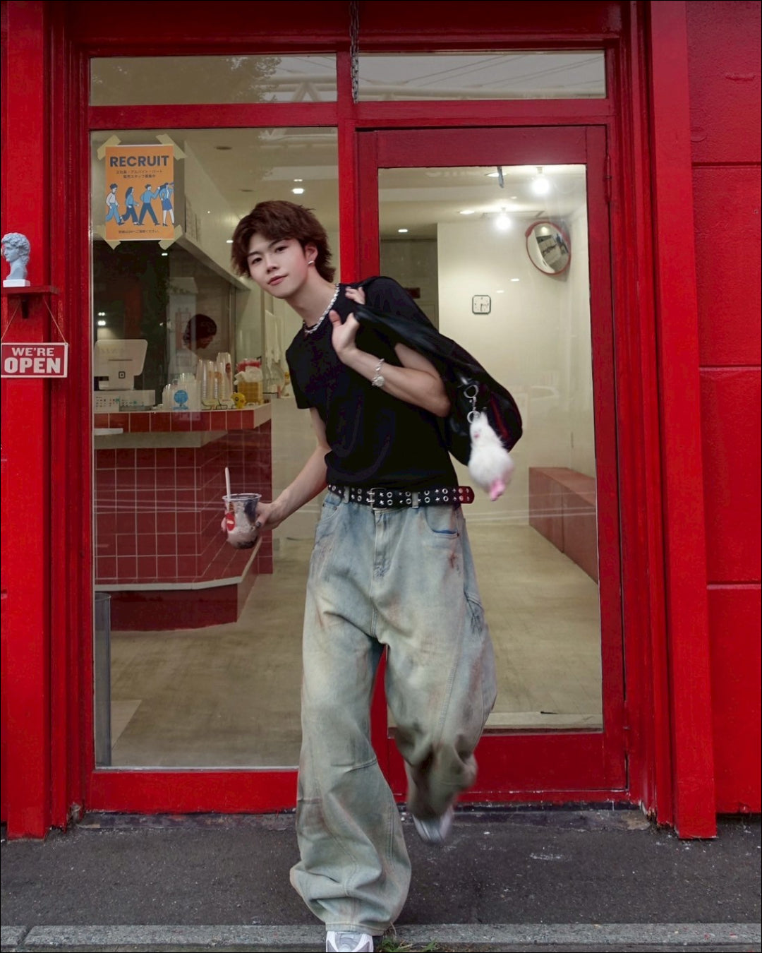 ウォッシュドペイントカーブデニム TN0182