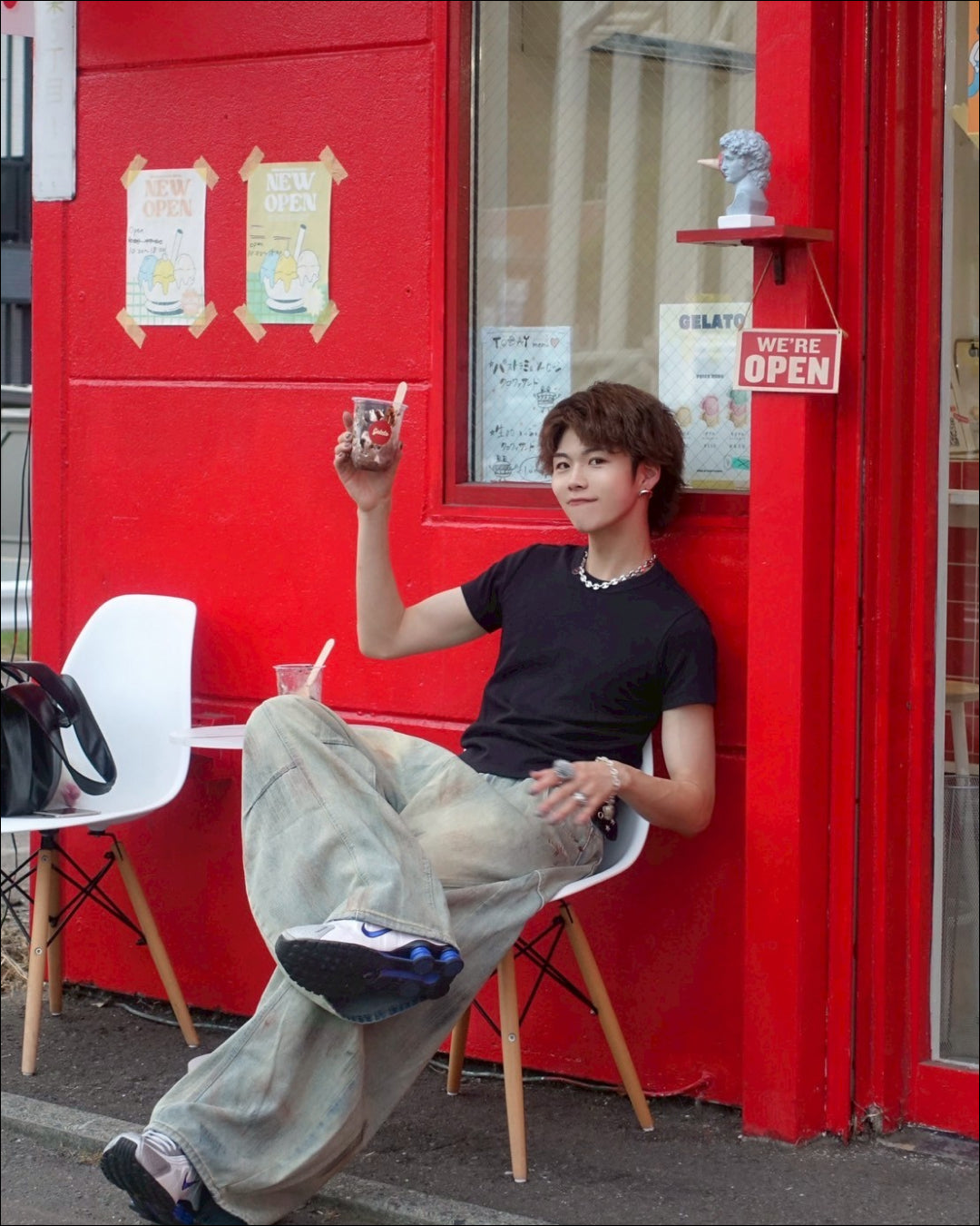 ウォッシュドペイントカーブデニム TN0182