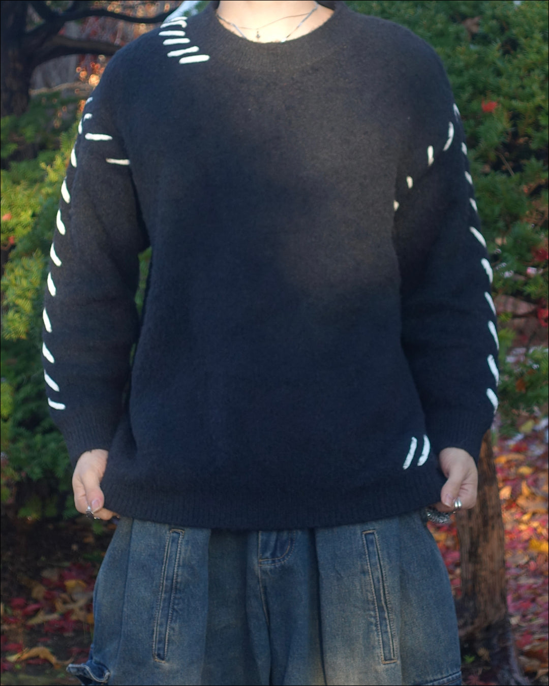 ステッチデザインニット TN0307