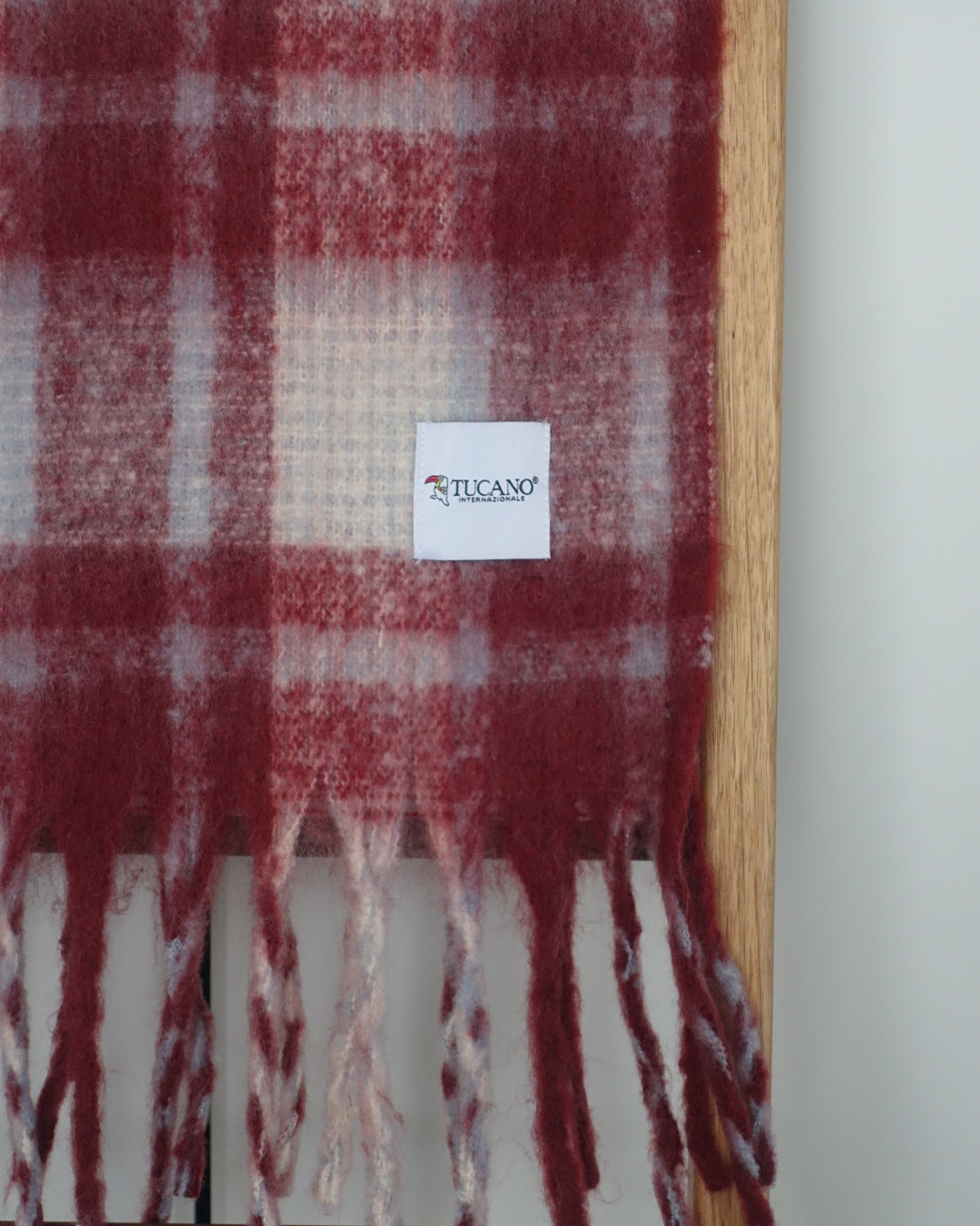 ワンカラーチェックマフラー TN0308