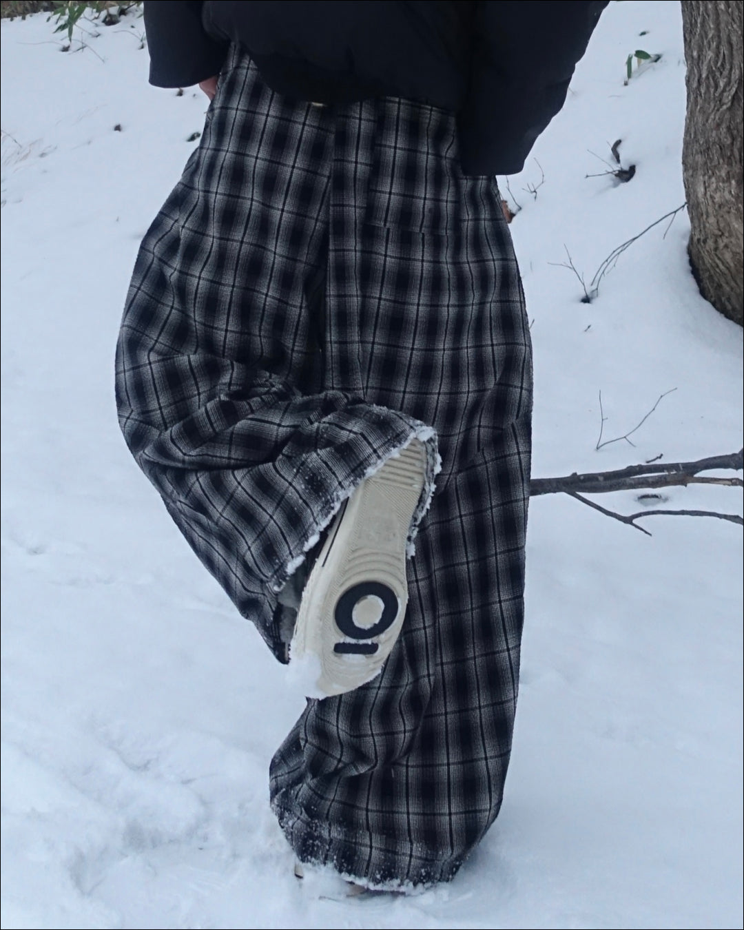 ワイドレッグチェックパンツ TN0311