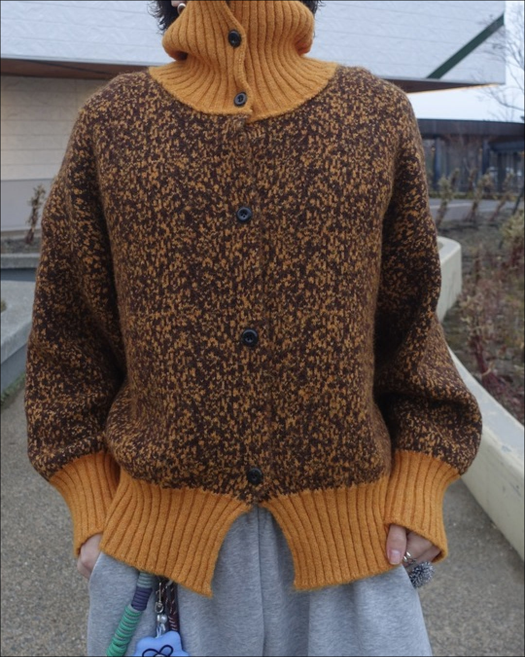 ハイネックボタンニット TN0313