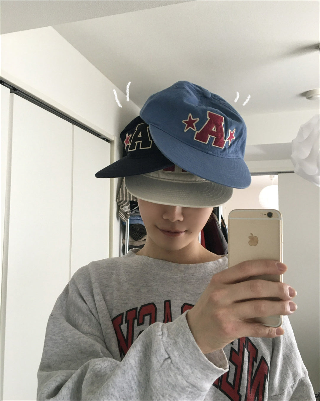 Aロゴスター刺繍キャップTN0355