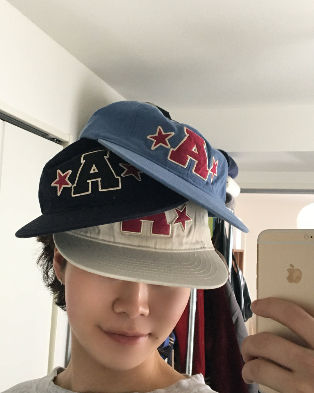 Aロゴスター刺繍キャップTN0355