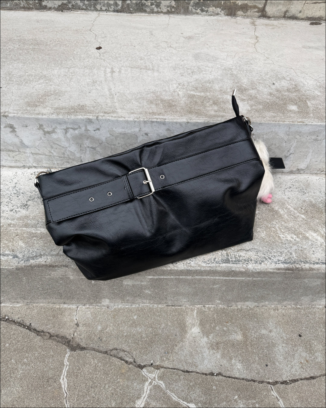 バックルベルトドレープショルダーバッグ TN0419