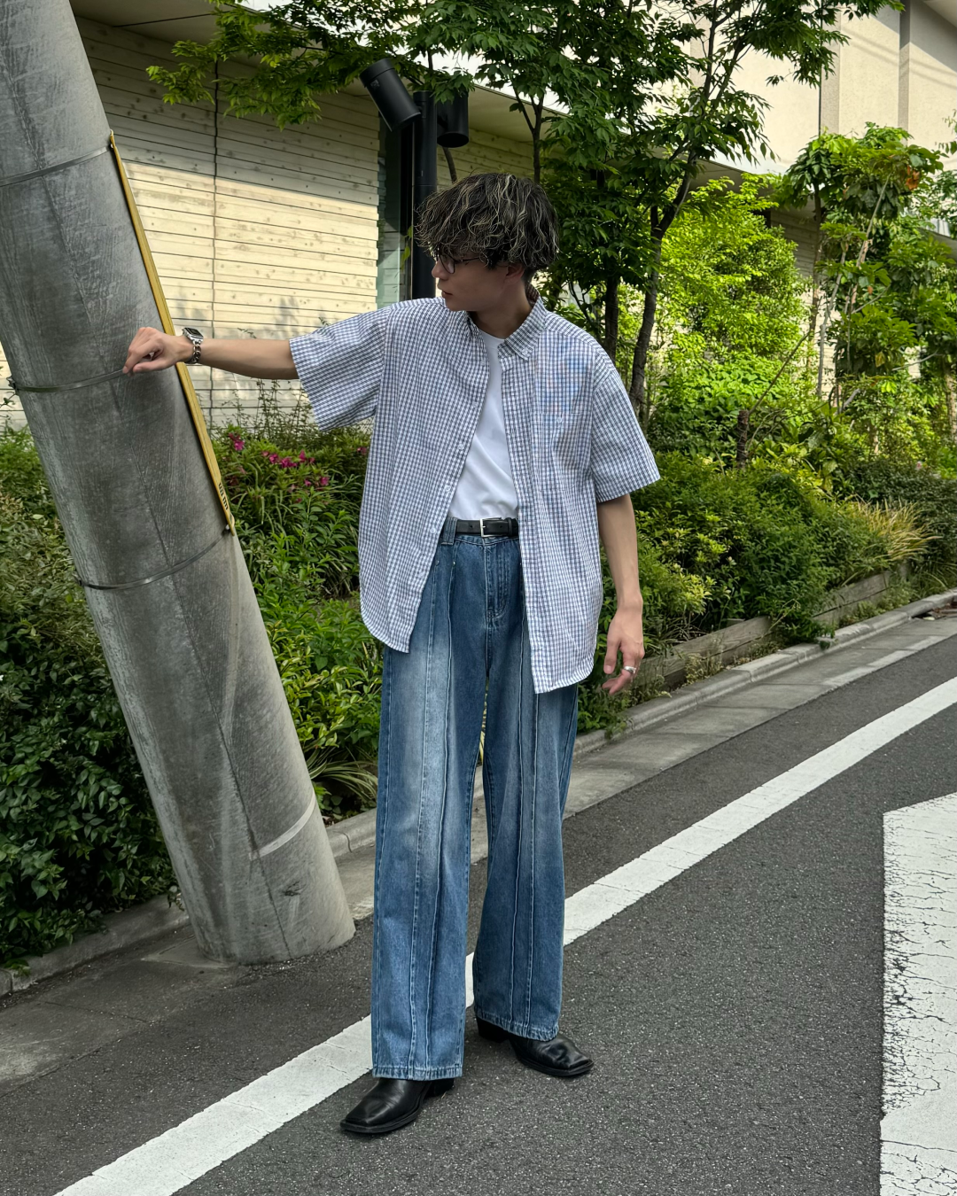 ブロードギンガムチェックシャツ TO0025