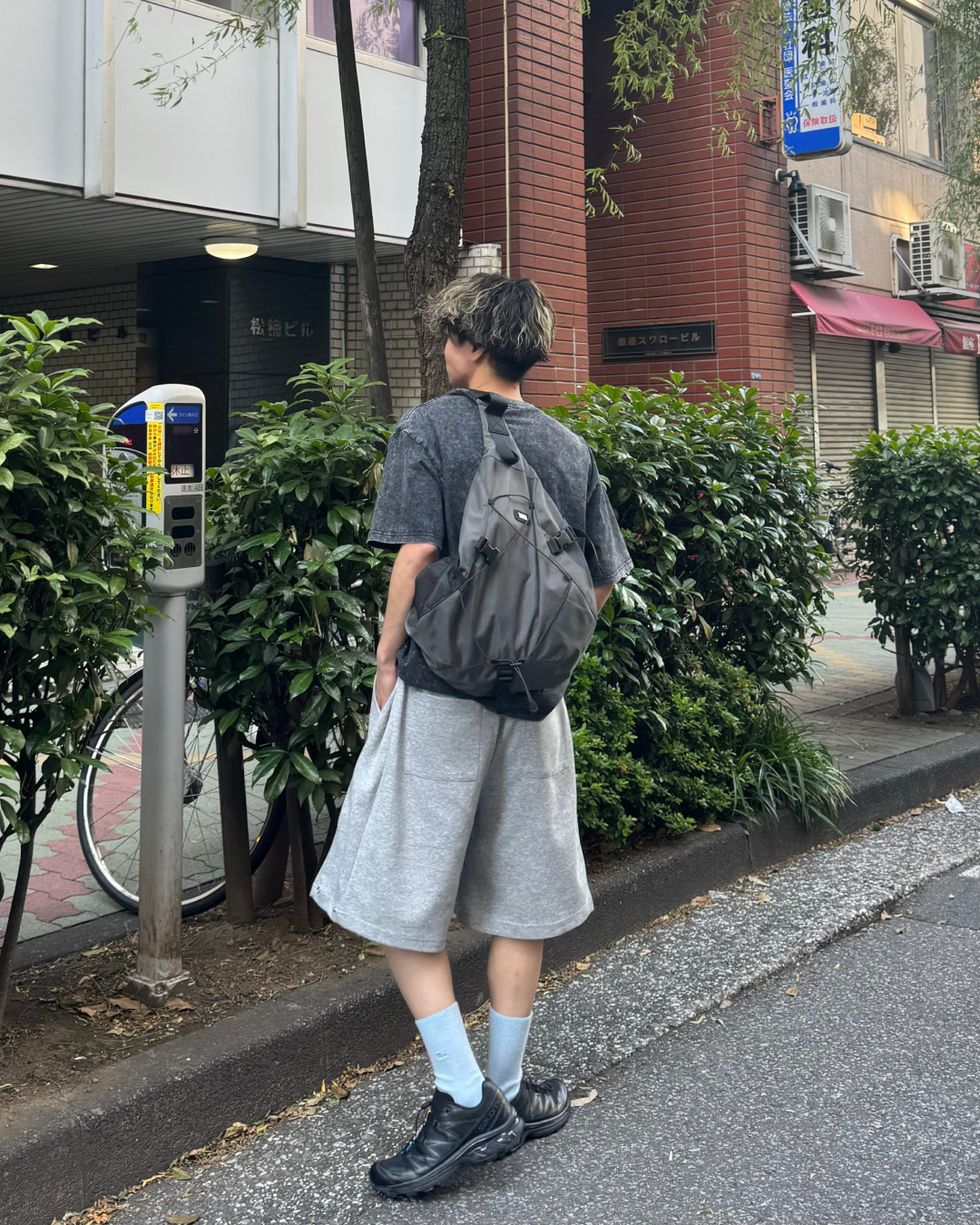 サイドスナップスウェットハーフパンツ TO0041