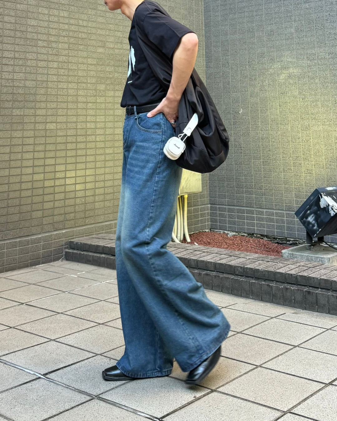 ワイドバギーウォッシュデニムパンツ TO0042
