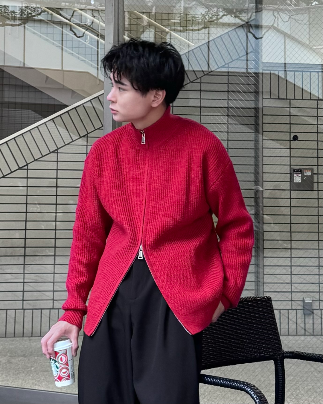 ドライバーズニットダブルジップmade in italy demo ore ドライバーズニットダブルジップmade in italy demo ore