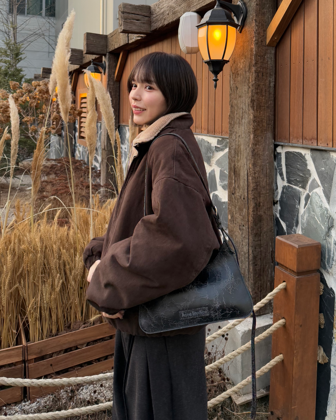 【即納】ユニセックスウォッシュデニムボアブルゾン TO0146