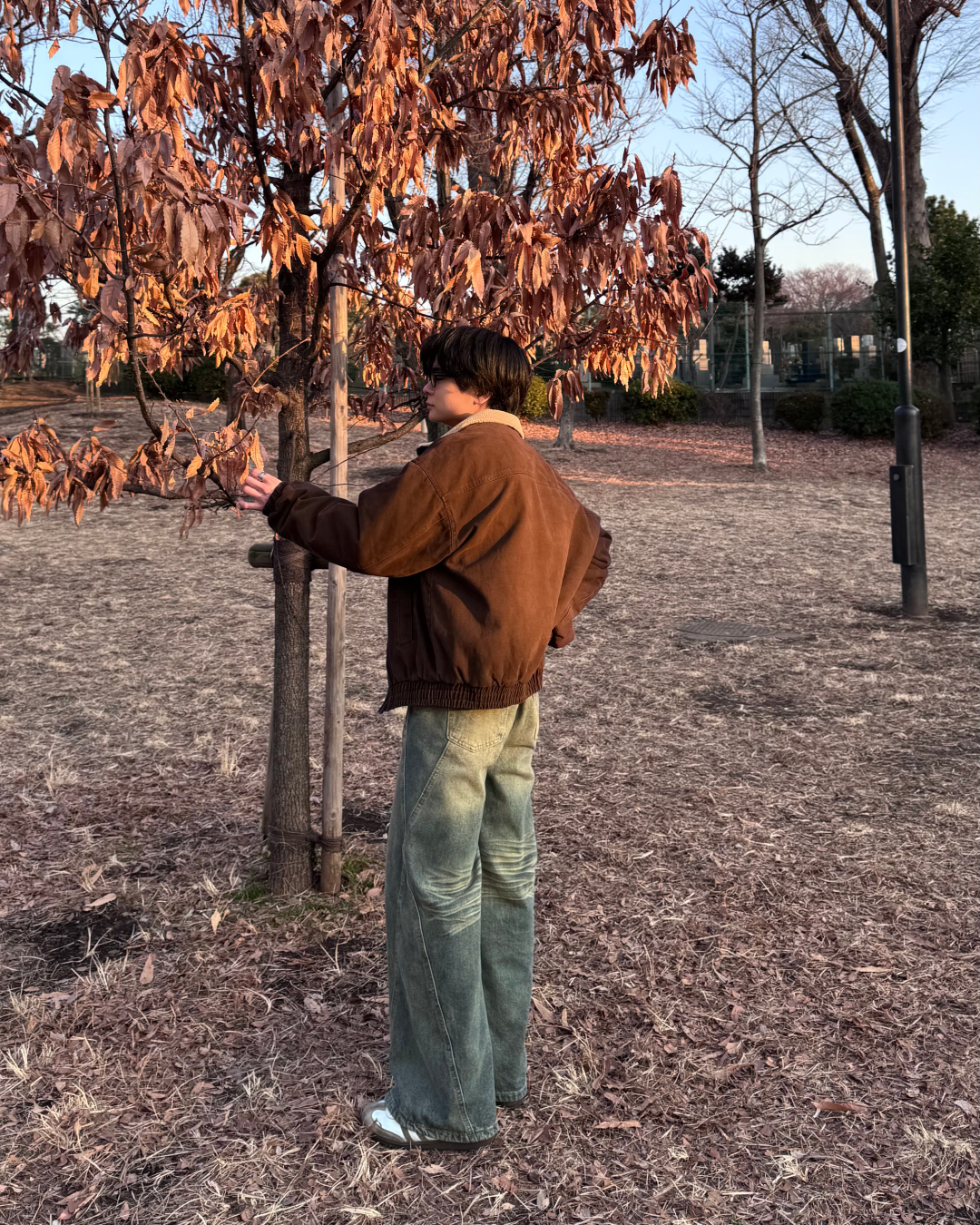 【即納】ユニセックスウォッシュデニムボアブルゾン TO0146