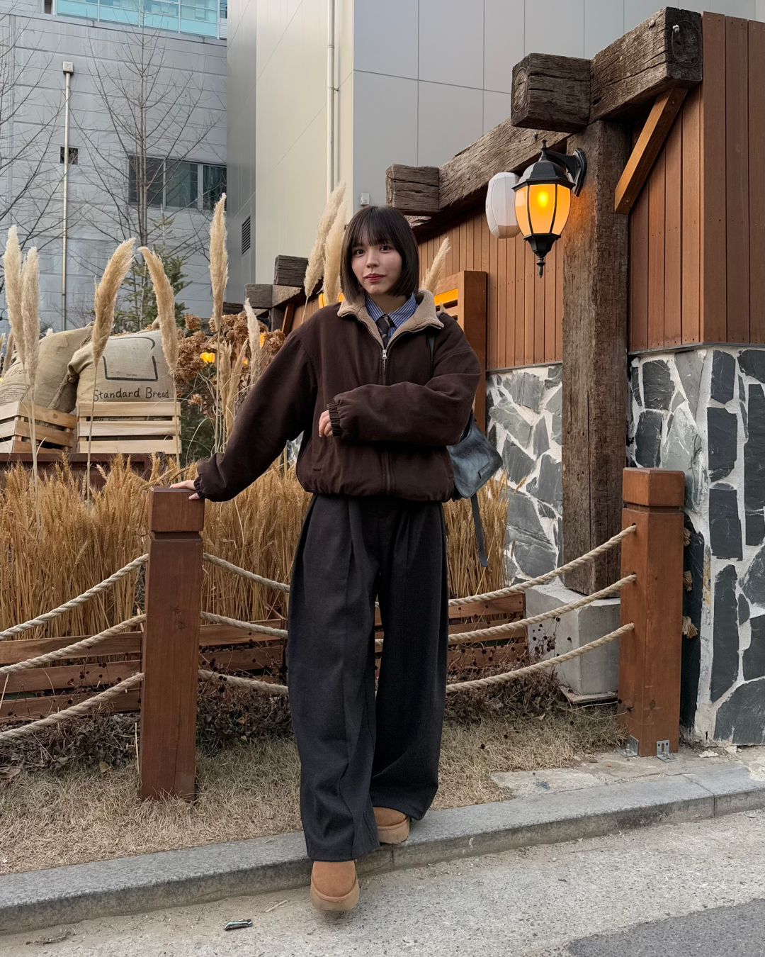 【即納】ユニセックスウォッシュデニムボアブルゾン TO0146