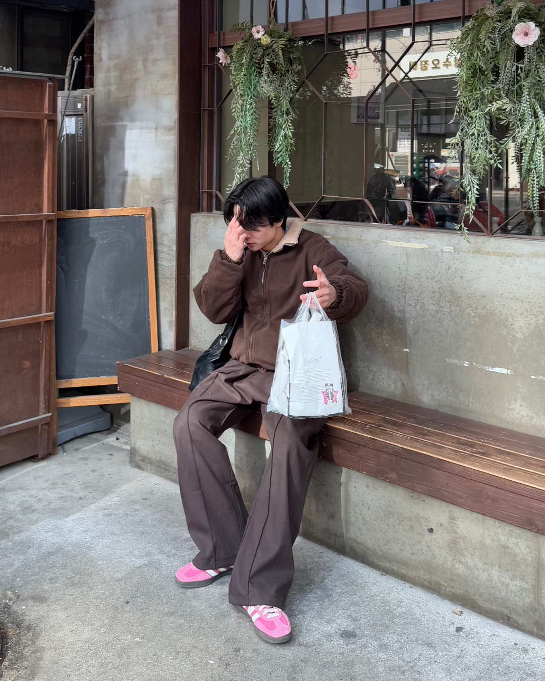 【即納】ユニセックスウォッシュデニムボアブルゾン TO0146