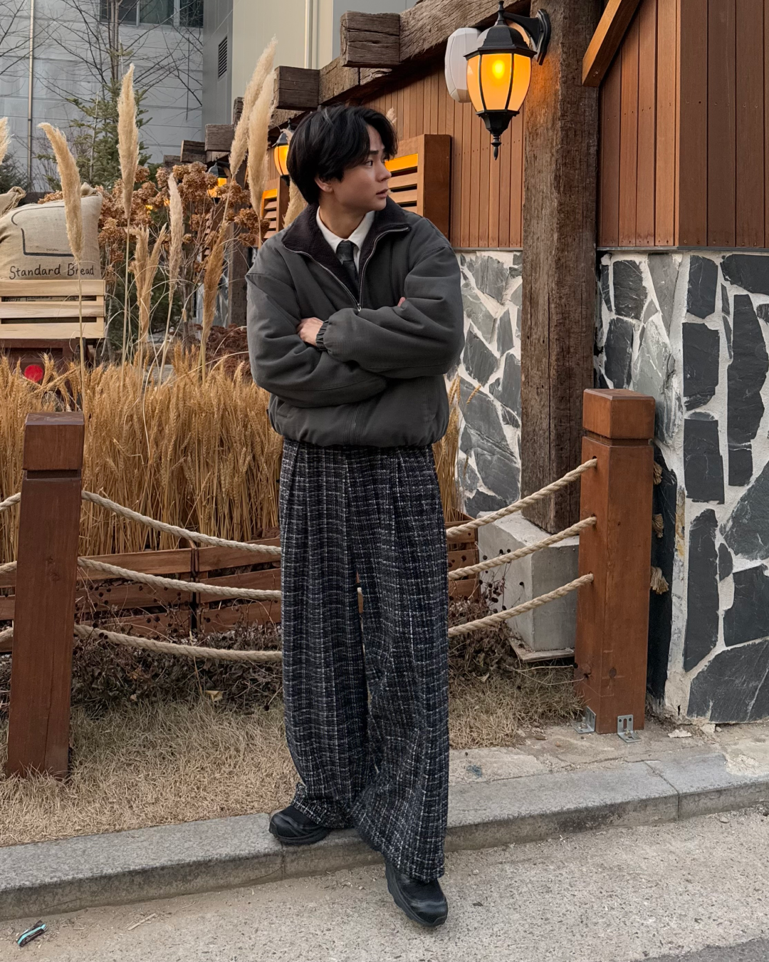 【即納】ユニセックスウォッシュデニムボアブルゾン TO0146